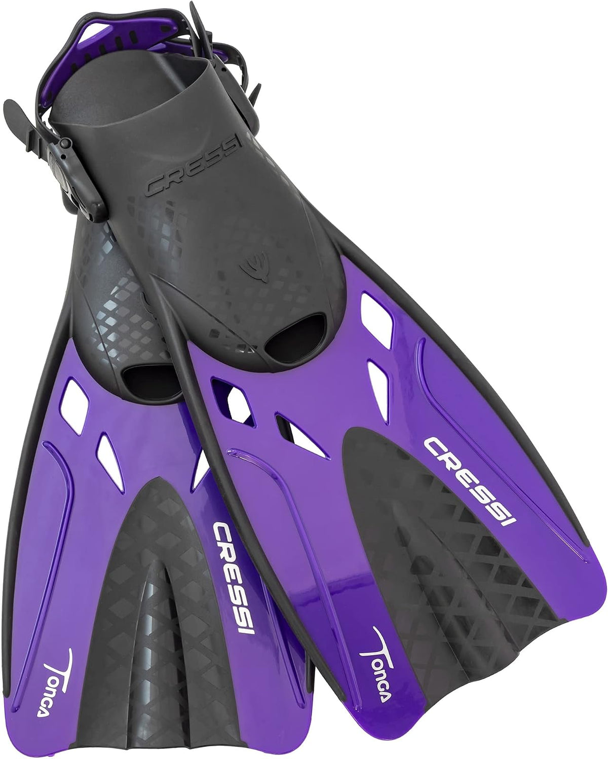 Cressi - Juego de esnórquel para Adultos (máscara, esnórquel seco, Aletas Ajustables) - Equipo Ligero - Tonga Pro Dry Set: diseñado en Italia