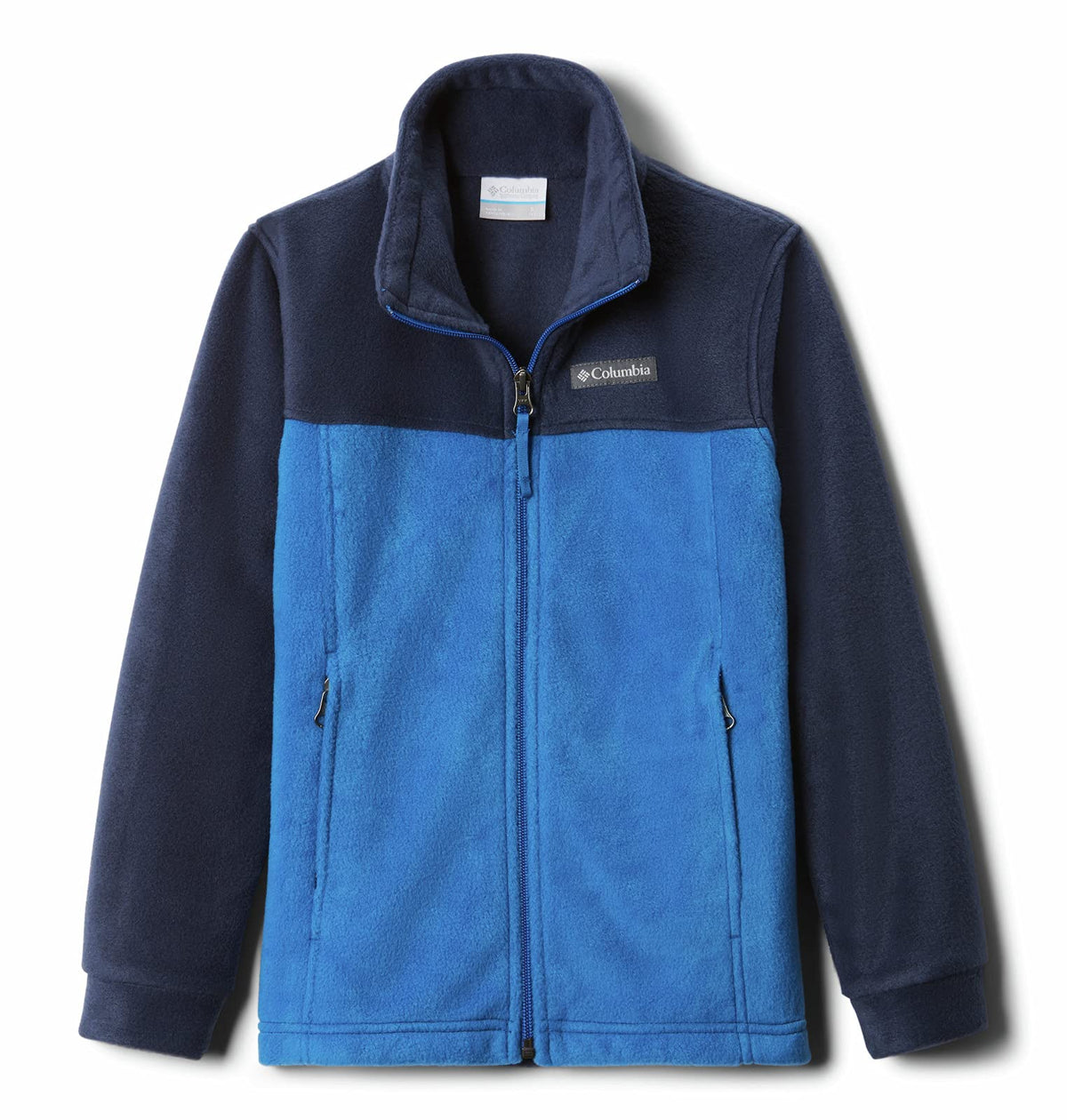 Columbia Steens Mt chamarra de forro polar para niño - CH - Brillante Índigo, Azul Marino Colegiado