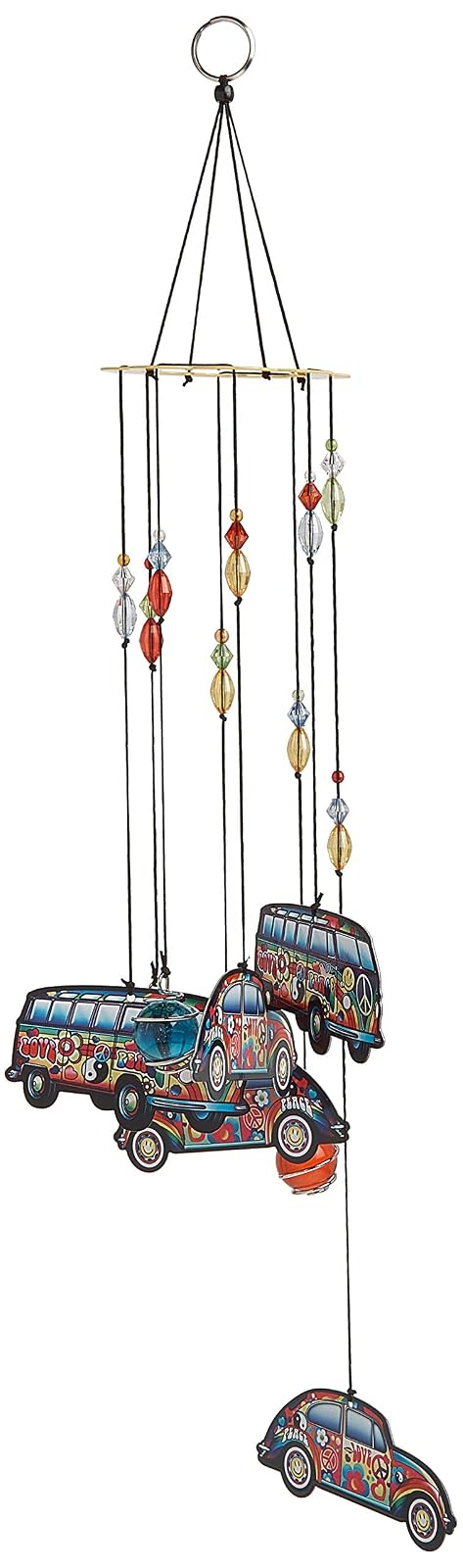 Spoontiques Carillón de Viento de Metal Betty Boop - Automóvil hippie - autobús de amor