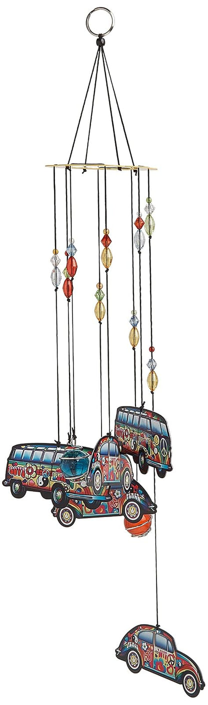 Spoontiques Carillón de Viento de Metal Betty Boop - Automóvil hippie - autobús de amor