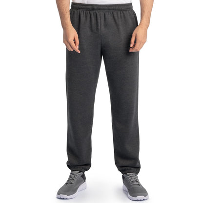 Fruit of the Loom Eversoft Pantalones Deportivos de Forro Polar para Hombre - Jaspeado Negro - G