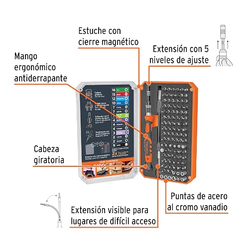 TRUPER Juego de Desarmador de precisión, 106 piezas