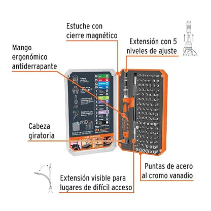 TRUPER Juego de Desarmador de precisión, 106 piezas