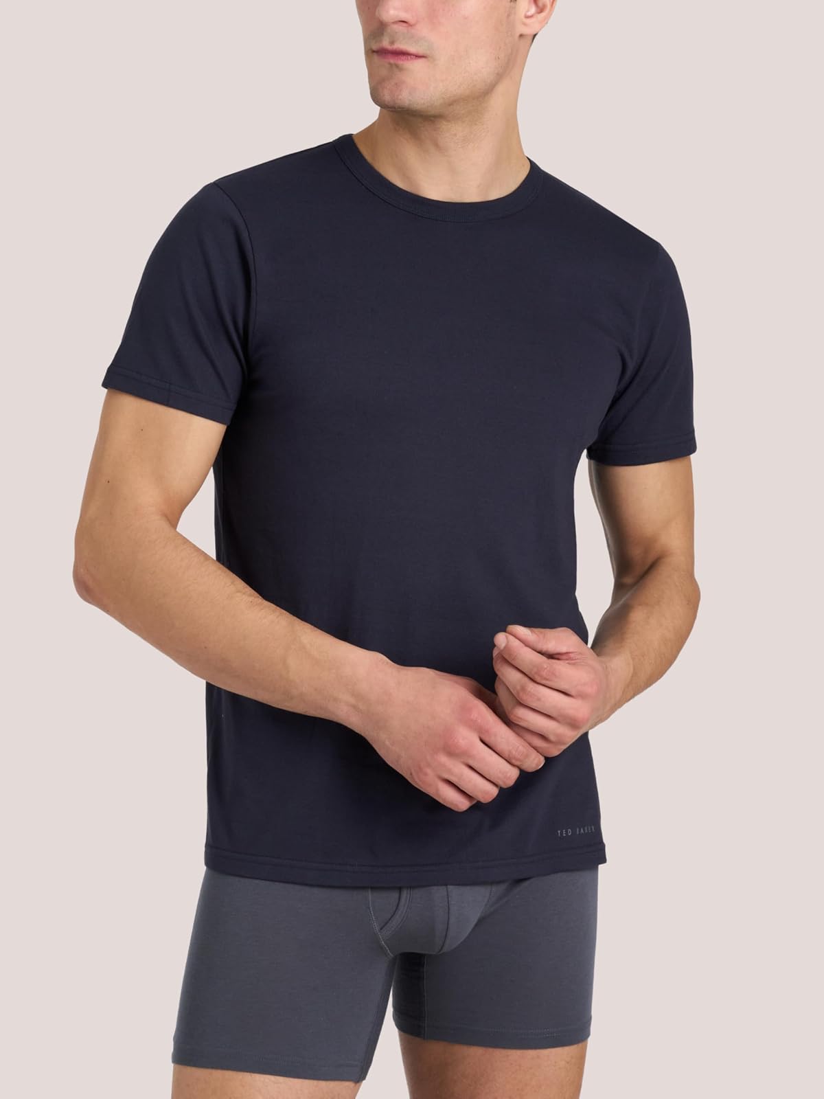 Ted Baker - Paquete de 4 Camisetas de algodón con Cuello Redondo para Hombre, Ultra Suave y sin Etiquetas