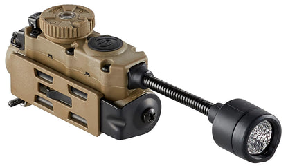 Streamlight 14307 Sidewinder Stalk - Luz táctica para casco de 76 lúmenes con tallo flexible, incluye montaje en riel de arco en caja al por menor, Coyote