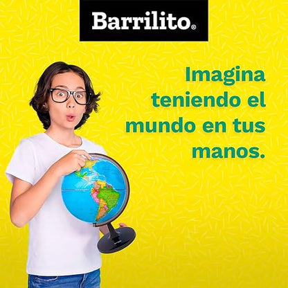 Barrilito Globo Terráqueo grande con diámetro de 32cm, (12.6"). 8610GT32