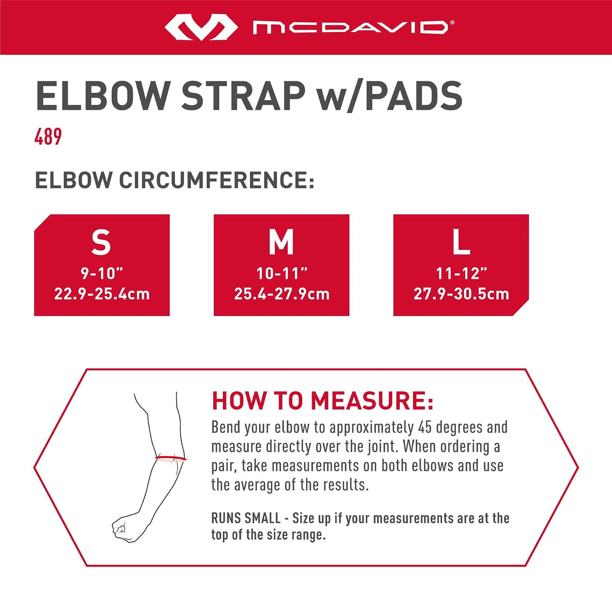 Mcdavid 489 - Codera para tendinitis y Codo de tenista