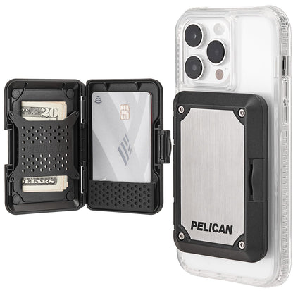 Pelican Cartera Magnética para iPhone 14 Pro Max, 14 Pro, 13 Pro Max, 13 Pro y 12 Pro Max - Escudo RFID de titanio