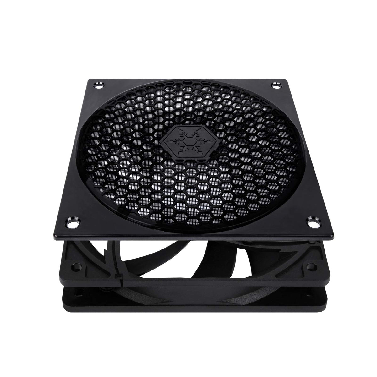 SilverStone Technology SST-FF123W tek - Filtro de Ventilador Ultrafino de 120 mm con refrigeración magnética, FF121B Paquete de 2, 120 mm