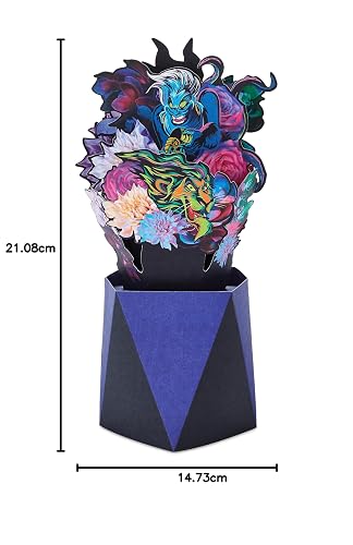 Hallmark Paper Wonder Disney Villains Tarjeta desplegable para cumpleaños, Halloween, graduaciones, felicitaciones