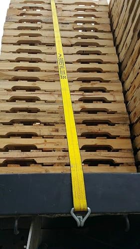 Everest - Amarre de trinquete de primera calidad, paquete de 1, 2 pulgadas, 27 pies, carga de trabajo de 3333 libras, resistencia a la rotura de 10000 libras, gancho en forma de doble J, correas de carga perfectas para mover electrodomésticos, equipos de 