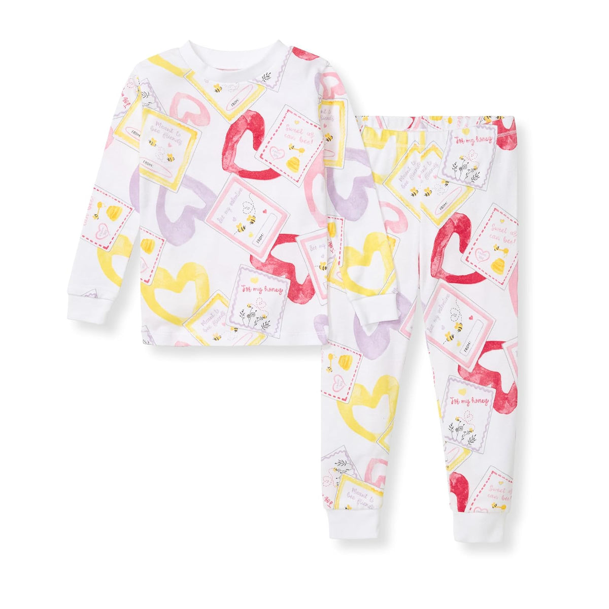 Burt's Bees Baby Pijama de 2 Piezas de Algodón Orgánico para Niña - 12 Meses - Bee Mine