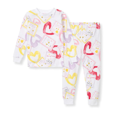 Burt's Bees Baby Pijama de 2 Piezas de Algodón Orgánico para Niña - 12 Meses - Bee Mine
