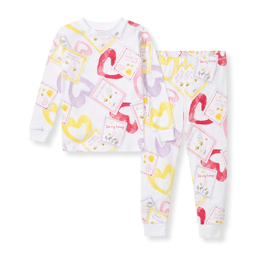 Burt's Bees Baby Pijama de 2 Piezas de Algodón Orgánico para Niña - 12 Meses - Bee Mine