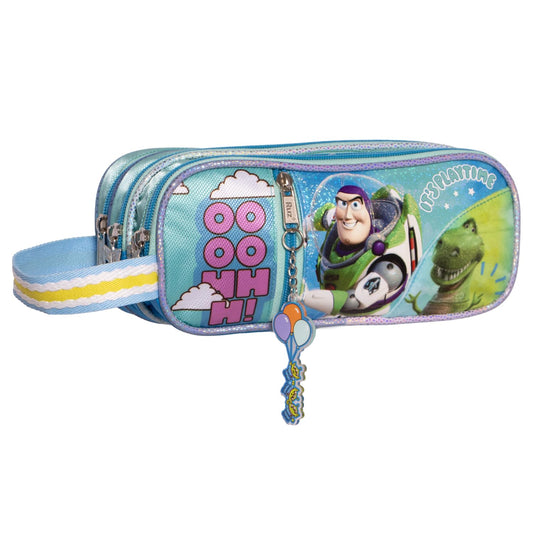 Ruz Lapicera Triple Infantil, Toy Story Cera para Cabello | 100% Poli?ster, Medidas 23 X 10 X 8 Cm, Estuche Escolar para Ni?os con Tres Compartimentos y Pr?ctico Cierre de Cremallera