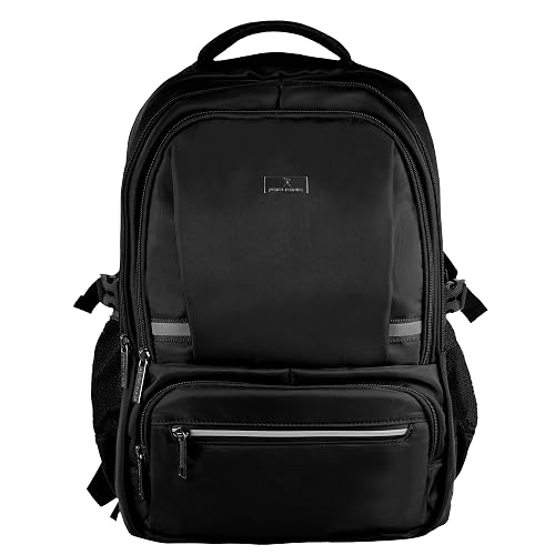 PERFECT CHOICE Mochila para laptop 15.6"-17" múltiples compartimentos Forter (Negro)