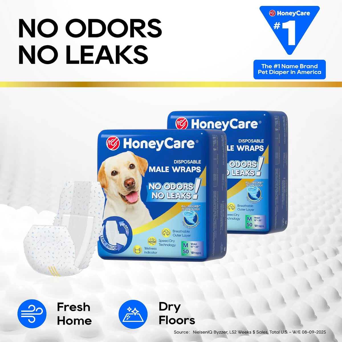 All-Absorb Envoltorio para Perro Masculino, Mediano