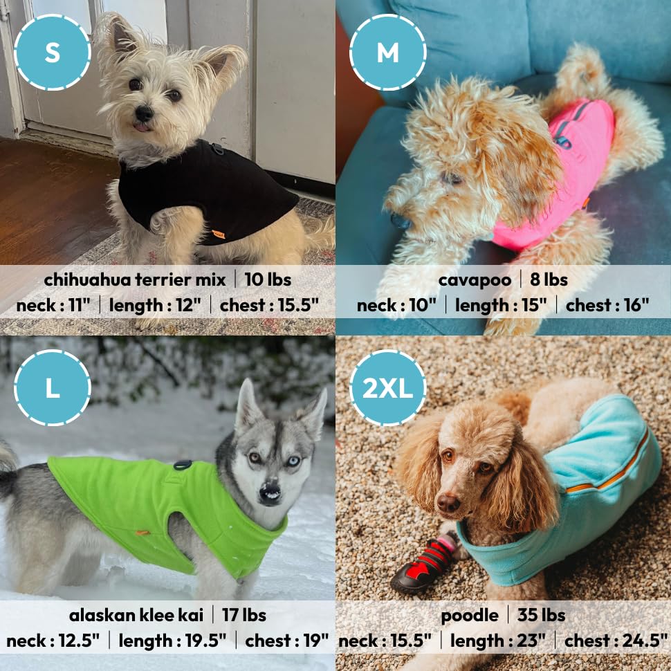 Gooby Suéter de Forro Polar con Cremallera para Perro, Color Rosa, Talla XL, cálido suéter de Forro Polar con Correa de Doble Anillo en D, suéter de Invierno para Perros pequeños y Perros medianos