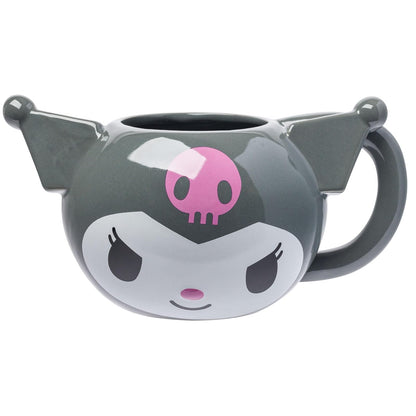 Silver Buffalo Sanrio Hello Kitty and Friends Kuromi - Taza esculpida 3D de cerámica