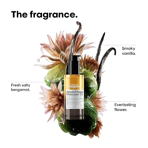 L'Oréal Professionnel Absolut Repair Molecular Aceite 90ml | Para cabello muy dañado. Aceite bifásico que reconstruye y da brillo. Repara hasta 2 años de daño en un solo uso.*