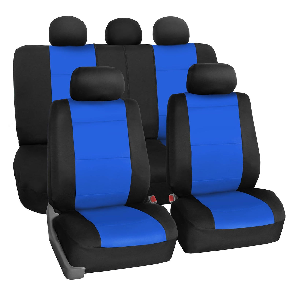 FH Group - Funda de Asiento de Neopreno (Resistente al Agua, Compatible con airbag y Banco Dividido), Azul - Azul