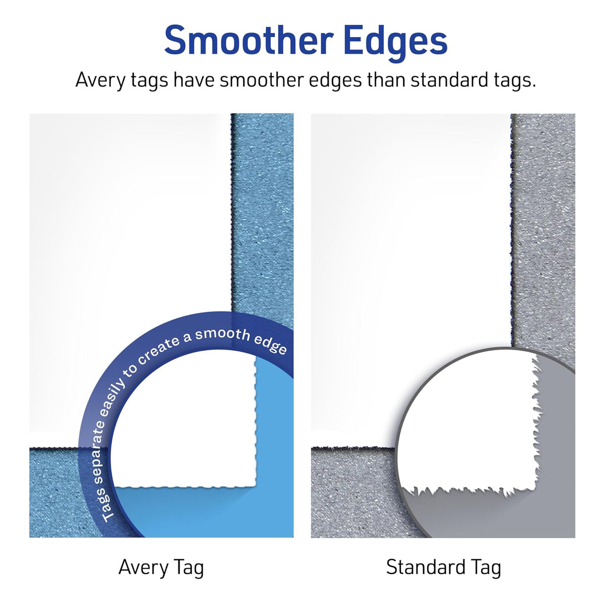 Avery - Etiquetas imprimibles cuadradas, tecnología Sure Feed, 1.5 x 1.5 pulgadas, blancas, incluye cuerda, imprimible con láser/inyección de tinta, 200 en total, ideal para marca, regalos