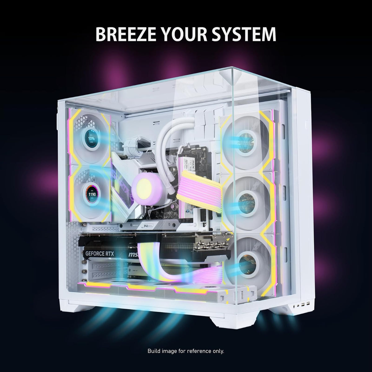 Lian Li Uni Fan SL LCD inalámbrico ARGB Ventilador de 120 mm – Triple Pack – LCD de 1.6 Pulgadas – Señal inalámbrica de 2.4 GHz para RGB y Control de Ventilador, diseño de Cadena Margarita, Driver