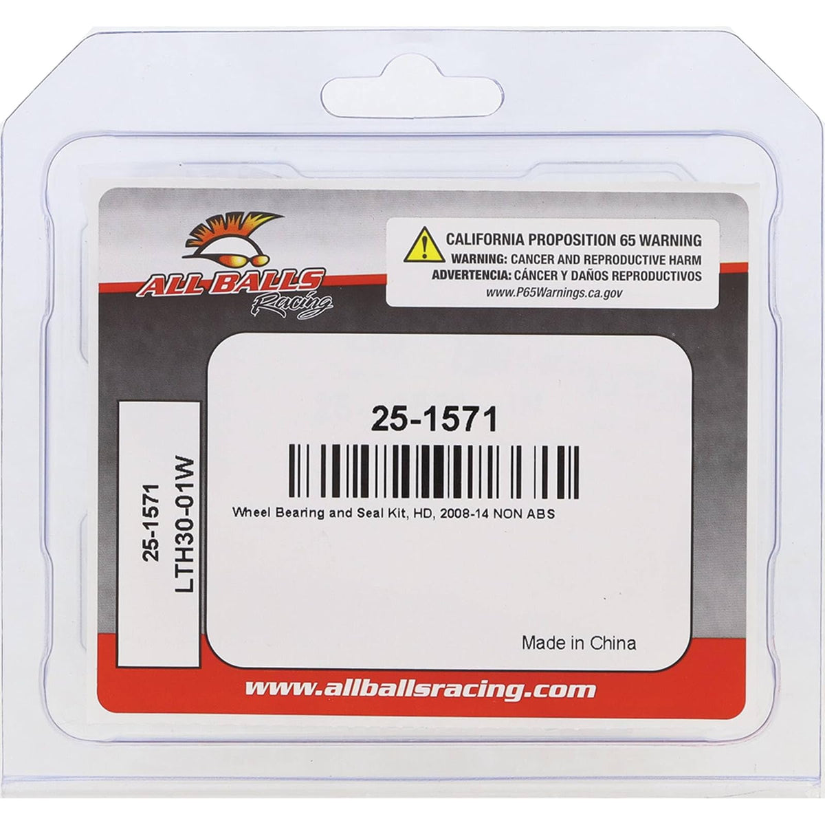 All Balls 25-1571 Kit de Rodamientos de Rueda para Harley y Kawasaki Contiene 2 Rodamientos de Bolas Rojo