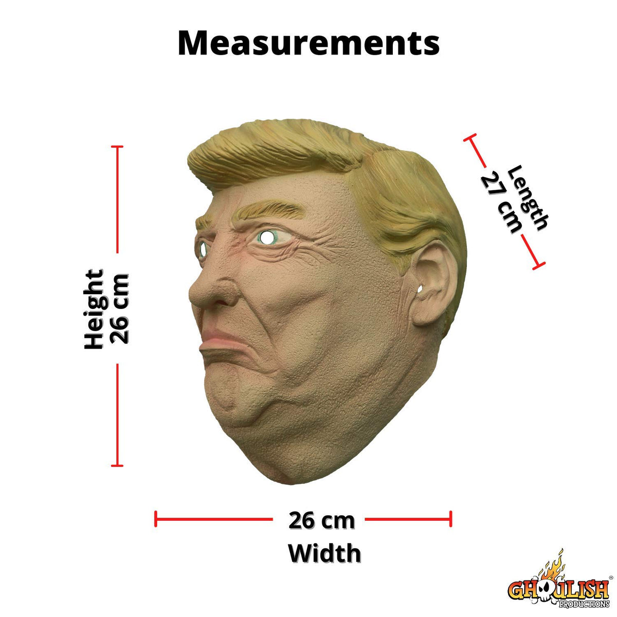 Ghoulish Productions Máscara de Presidente de Estados Unidos, Disfraz de Persona Famosa Ideal para Halloween