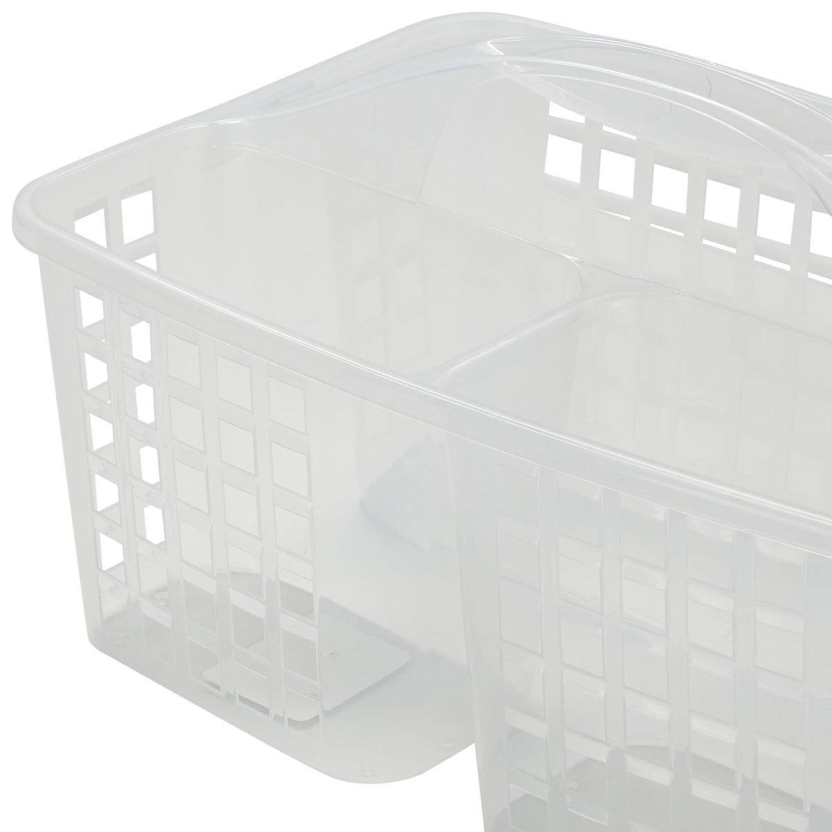 Bath Bliss 2 in 1 Portable, Bathroom Shower Caddy for Shampoo, Conditioner, Soap, and Cosmetics, in White Bath Tote
