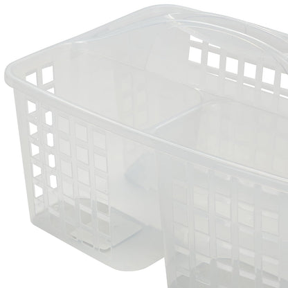 Bath Bliss 2 in 1 Portable, Bathroom Shower Caddy for Shampoo, Conditioner, Soap, and Cosmetics, in White Bath Tote
