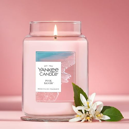 Yankee Candle - Vela perfumada de arena rosa, tarro grande de 22 onzas con hasta 150 horas de tiempo de combustión, regalo, cumpleaños