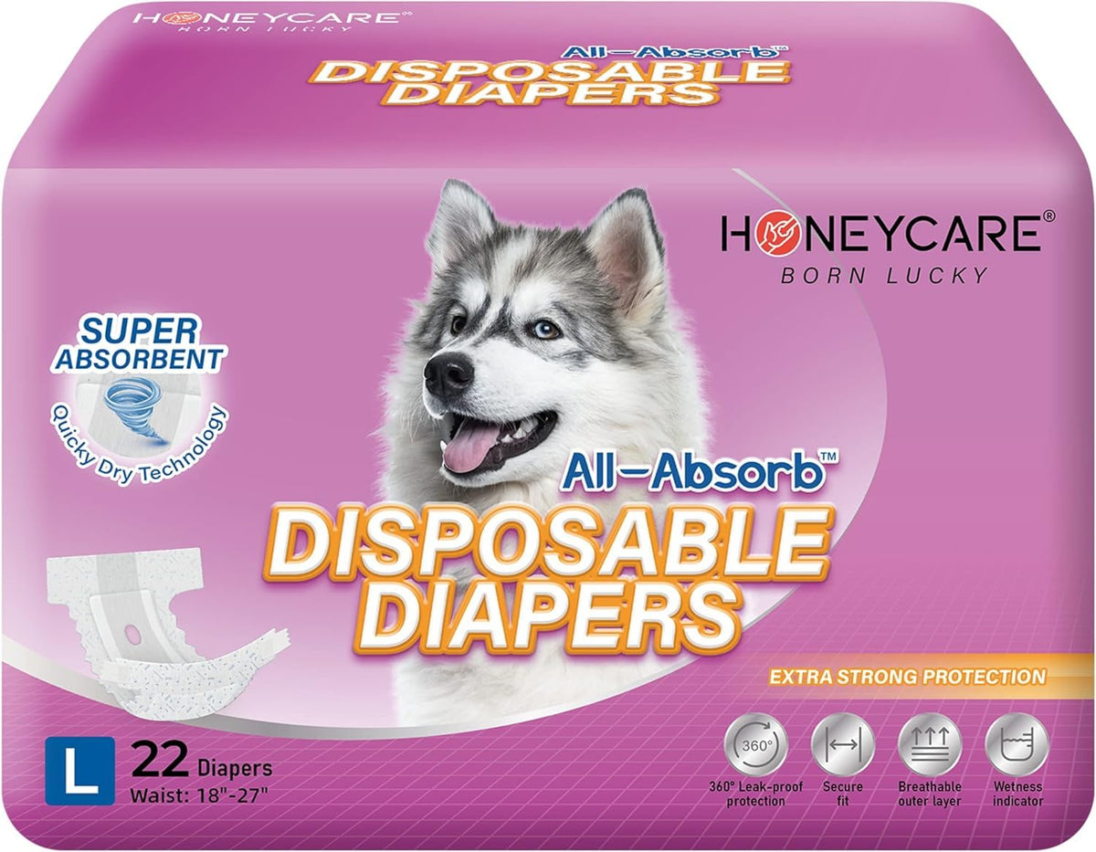 All-Absorb Pañales Desechables para Perro, tamaño Grande