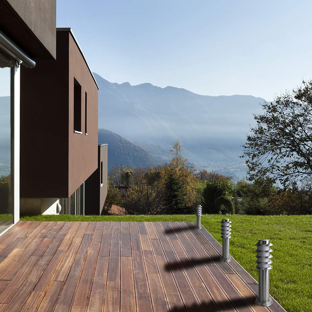 Tecnolite Lámpara de Exterior, Sobreponer en piso color Satinado H-430/S