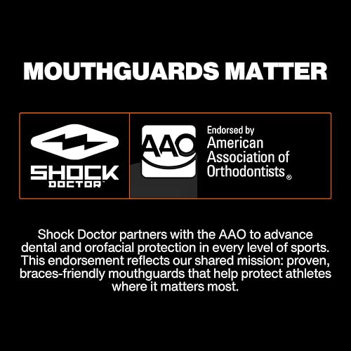 Shock Doctor Protector bucal de Doble Soporte Protector bucal Superior e Inferior Protector bucal sin hervir/Ajuste instantáneo. para jóvenes, Adolescentes, niños y Adultos. Pieza bucal OSFA