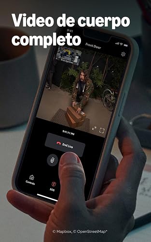 Videotimbre inalámbrico Ring Pro: comunicación bidireccional con Audio+, detección de movimiento 3D y video de cuerpo completo en HD+ de 1536p