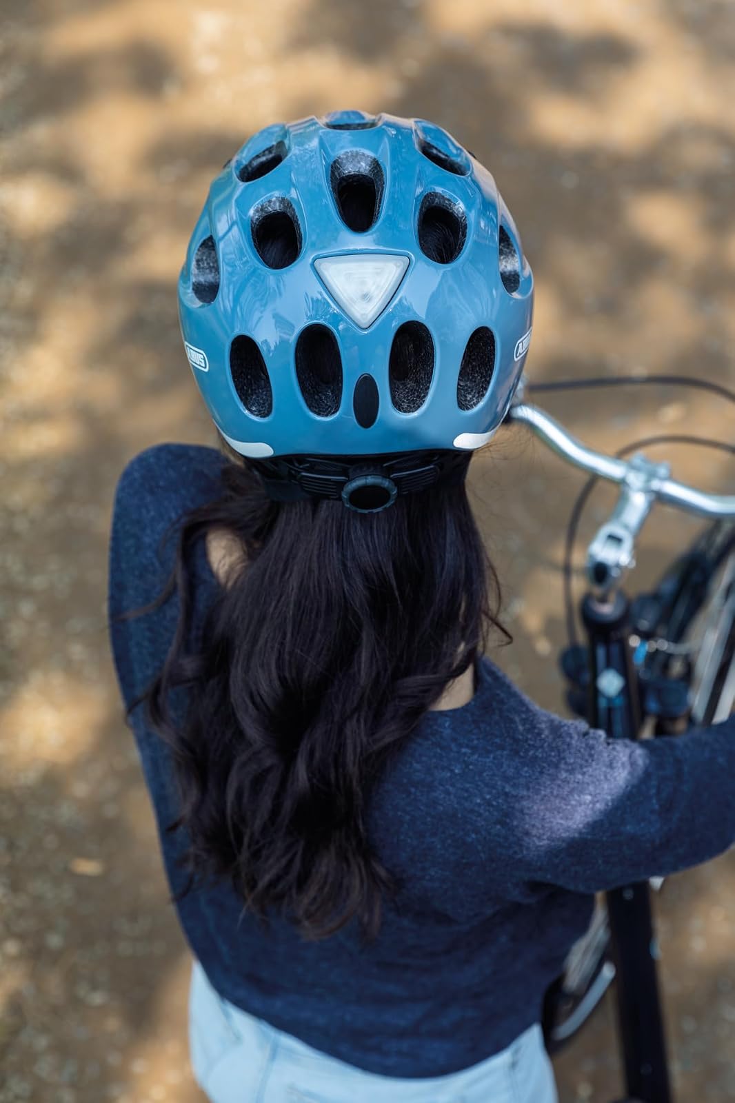 ABUS Youn-I Ace - Casco de Bicicleta para Uso Diario - para Hombre y Mujer - Azul, Talla S