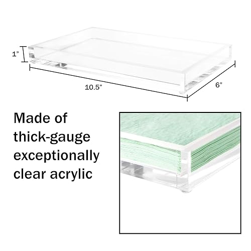 Lavish Home - Organizador de Bandeja de acrílico, Soporte Minimalista Transparente para mesita de Noche, baño y Oficina, decoración de habitación estéticamente Agradable