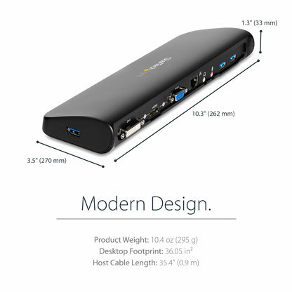 Replicador de Puertos Port Replicator Universal USB 3.0 para PC Portátil DVI HDMI VGA Audio Ethernet - Docking Station