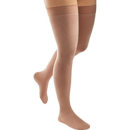JOBST Activa Medias de Compresión Muslo 20-30 mmHg, Puntera Cerrada - Pequeño - Bronce.