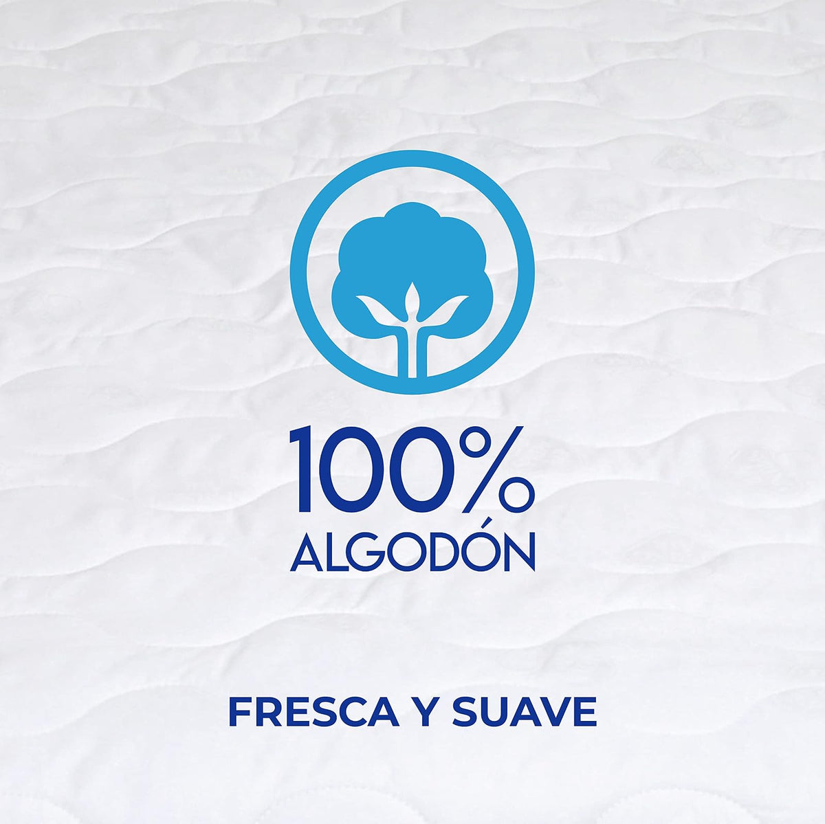 Spring Air Protector de colchón 100% Algodón Acolchado e Impermeable - Matrimonial