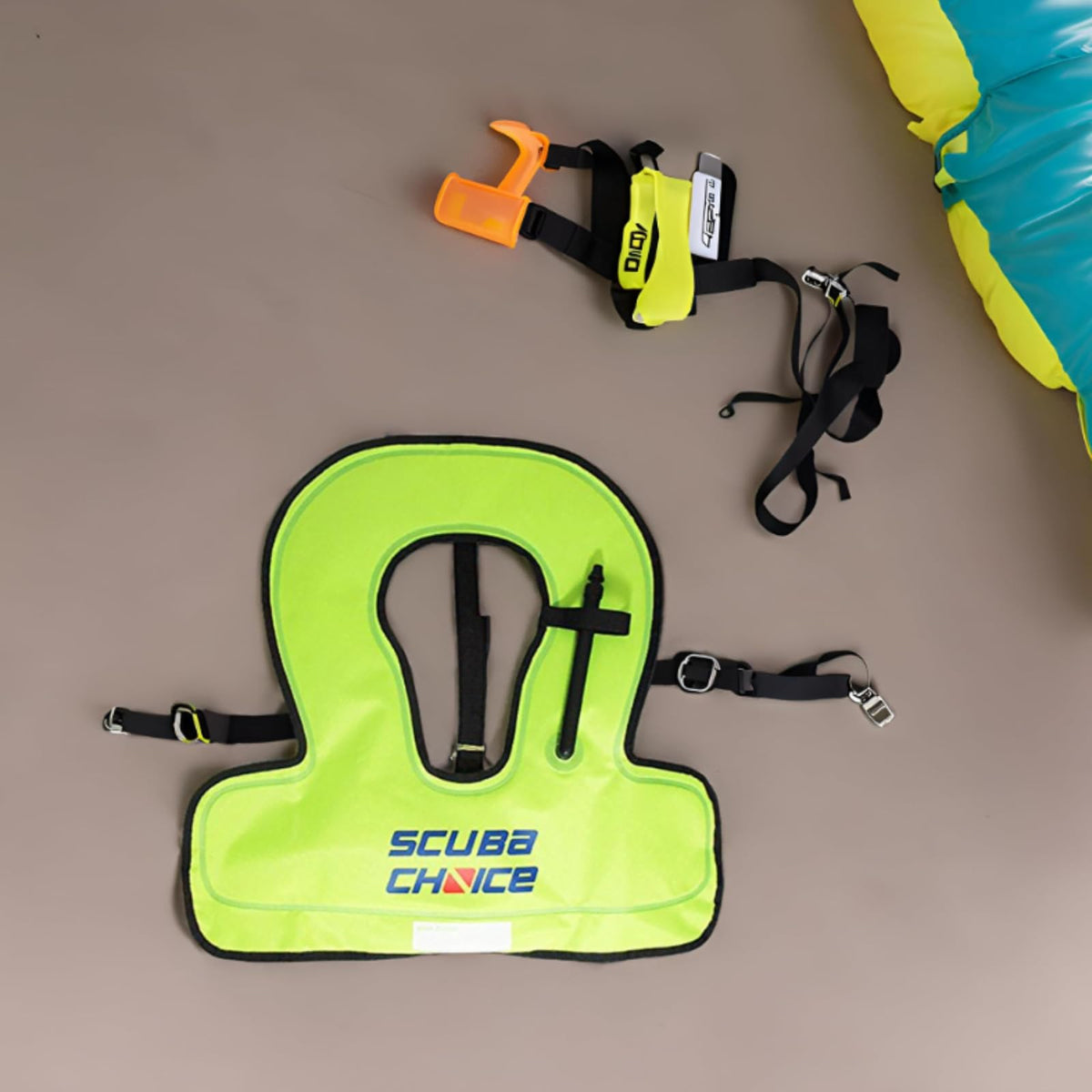 Scuba Choice Youth Kids Snorkel Vest - Safety Floatation Aid, Up to 100 lbs, Adjustable Fit with Name Box & Anti-Ride-Up Strap, Easy Oral Inflator & Secure Crotch Strap
