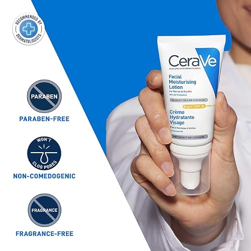 Cerave Loción Hidratante de Rostro Fps30 |52ml| Hidratante Facial Diario con Protector Solar