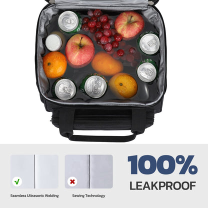 Maelstrom Lonchera Térmica 23L, Bolsa Hielera Ampliable Doble Compartimento | Retención frío 16h, Ligera, Estructura vertical, Bolsillo pañuelos. Ideal Hombre Mujer, Oficina, Supermercado, Desplazamiento