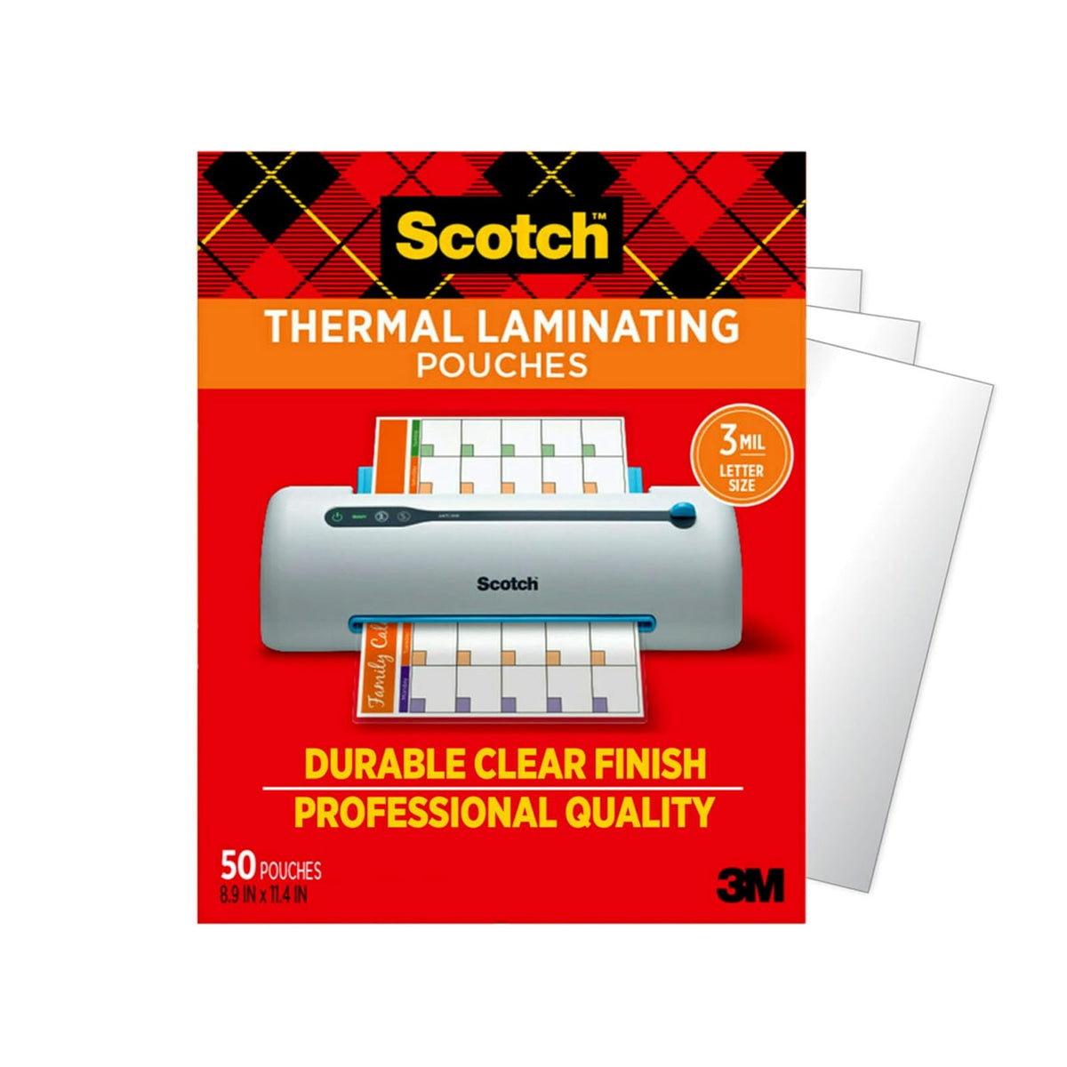 3M Scotch bolsas de laminación térmica, 22.60 cm x 28.95 cm (TP3854-50)