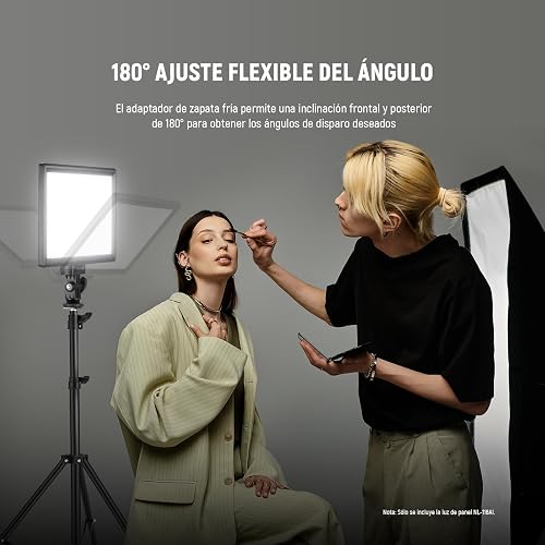 NEEWER 9" Panel Luz Video LED, Iluminación Suave Cámara DSLR Regulable, 4000mAh Batería Recargable, Puertos USB Tipo C, 3200K~5600K CRI95+ 600Lux para Fotografía Grabación Live Streaming, NL-116AI