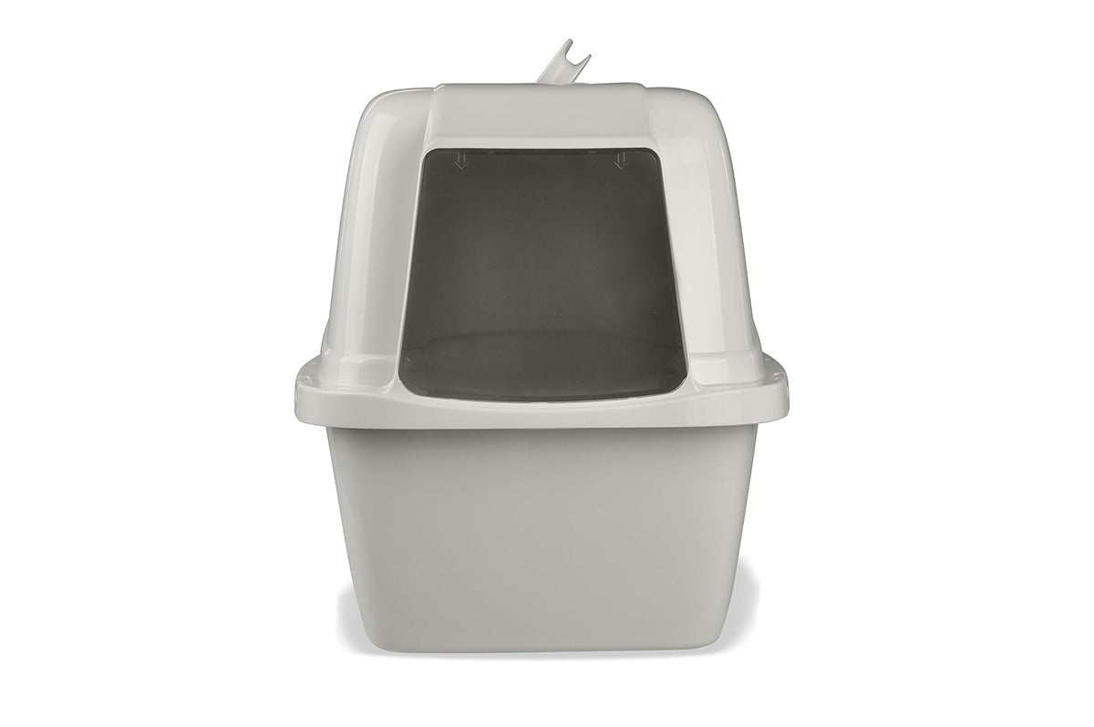 Vanness Arenero Grande Cubierto para Gato con Puerta Abatible y Filtro Reemplazable, Resistente y Fácil de Limpiar