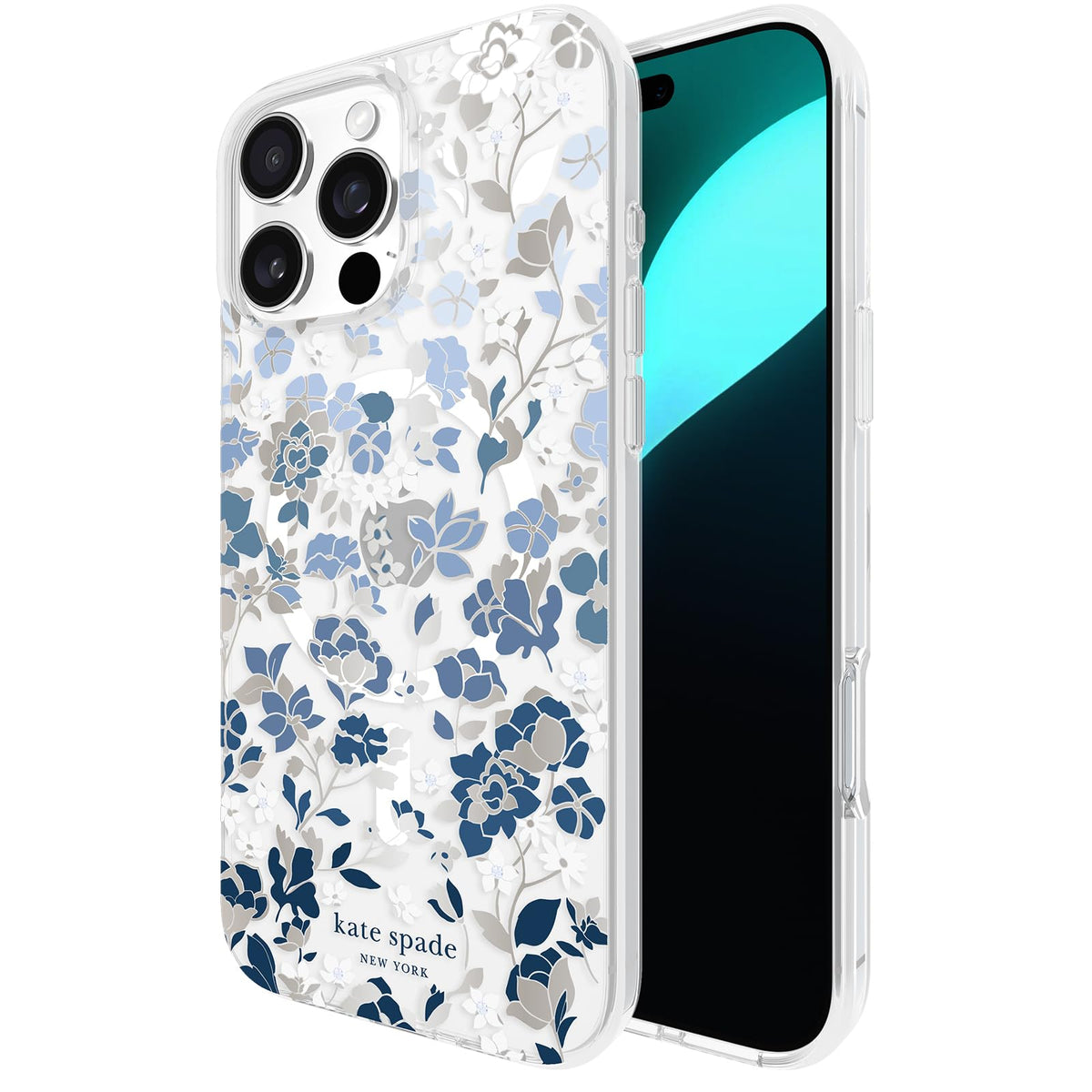 Kate Spade New York Funda para iPhone 16 Pro Max, Compatible con MagSafe - Flowerbed Blue