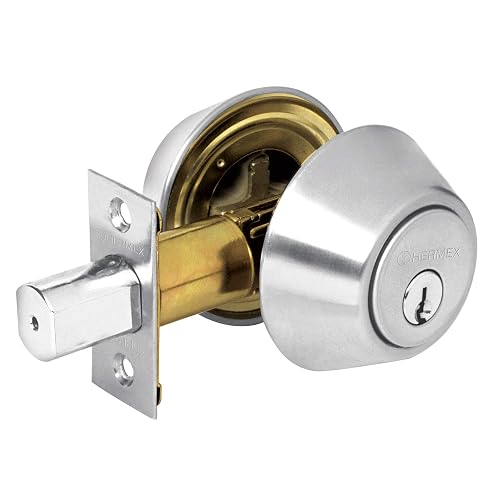 Hermex Basic CERO-32P, Cerrojo doble cilindro, cromo mate