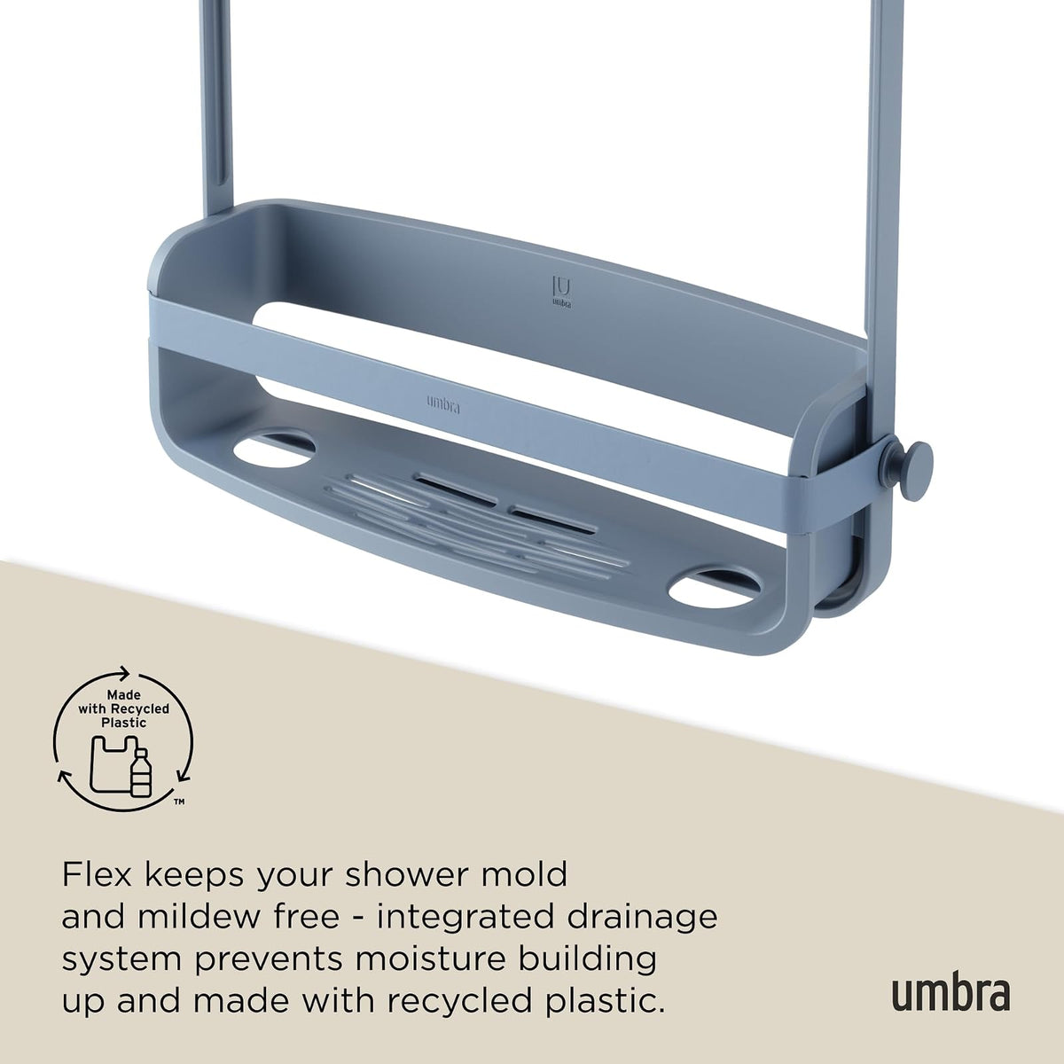 umbra FLEX SHOWER CADDY, Azul pizarra